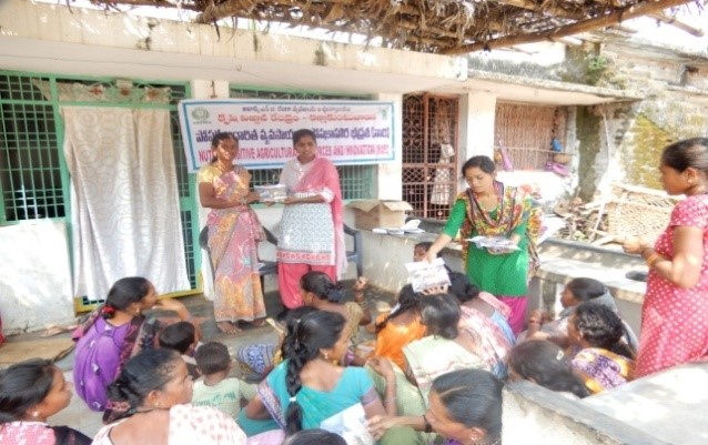 Distributed Nutri garden kits under NARI Programme to the women farmers at Suryanagaram village, Kurupam Mandal